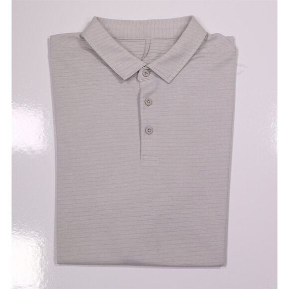 Lululemon Men's Evolution Brownish Gray Short-Sleeve Performance Polo Shirt~ M - Picture 1 of 7